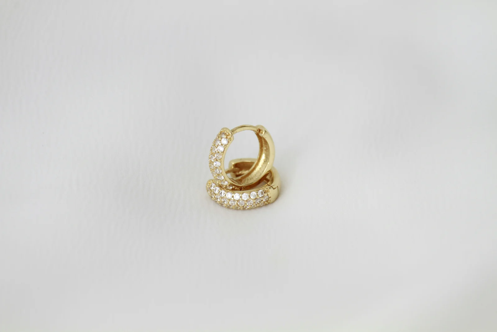 Halo Pavé Hoops by Aurelle Joaillerie