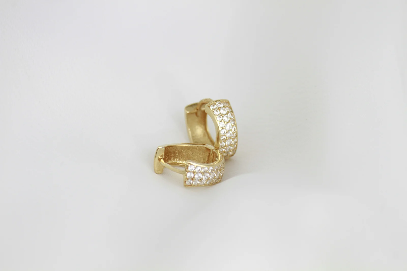 Halo Pavé Hoops by Aurelle Joaillerie