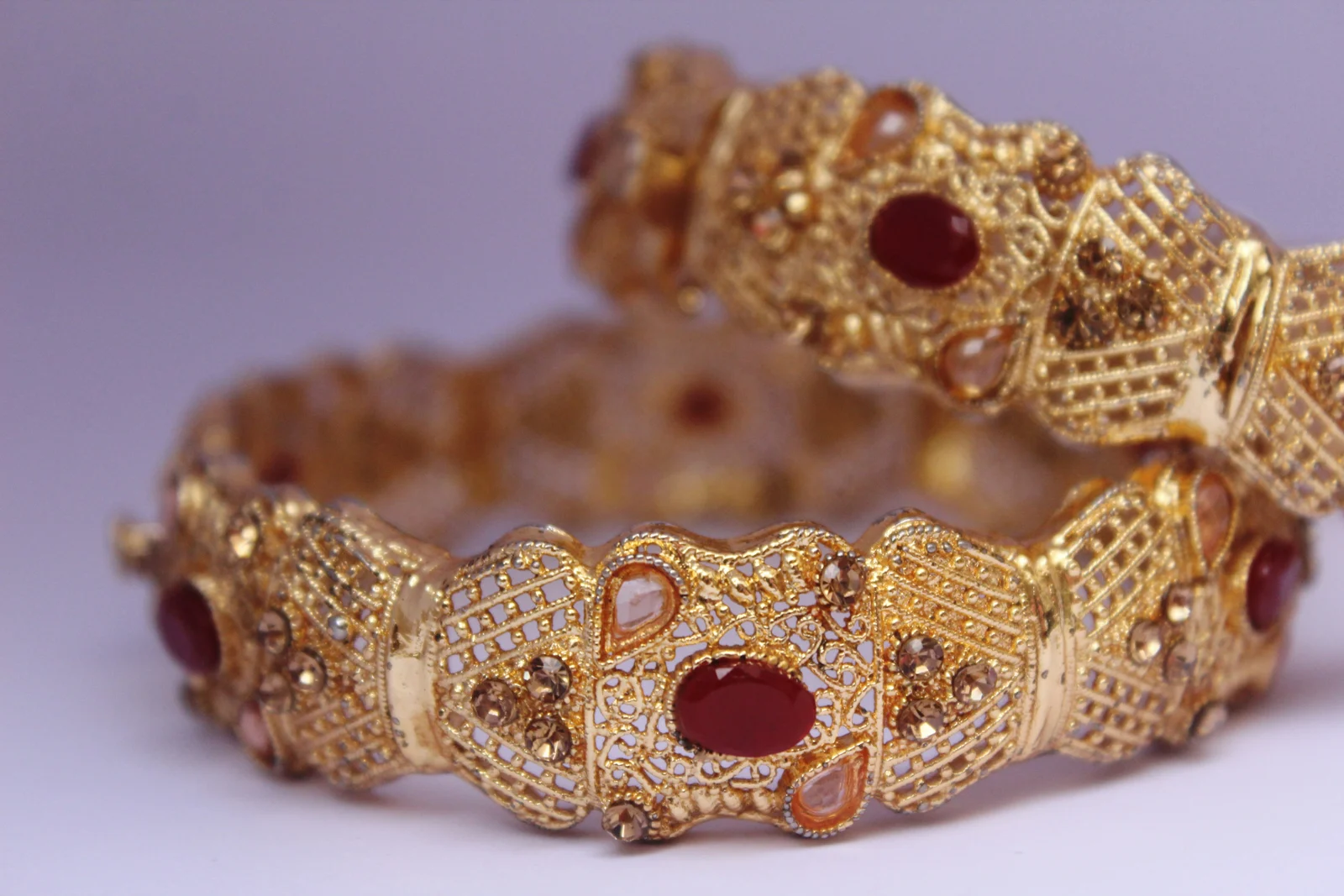 Marquise Ruby Bangle by Aurelle Joaillerie